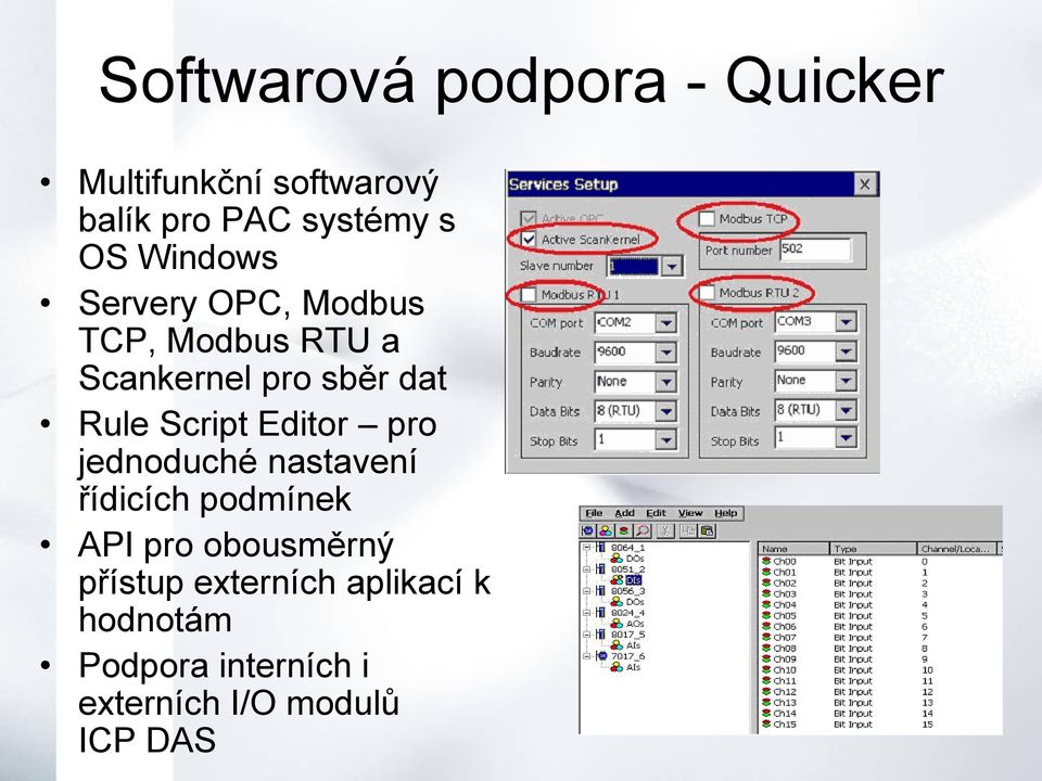 Script Editor pro jednoduché nastavení řídicích podmínek API pro obousměrný