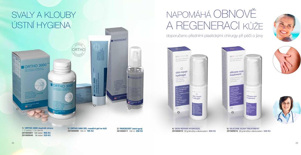 3000 GEL masážní gel na kůži 201000009 100 ml 185 Kč 3/ PARODONT ústní sprej 201000011 100 ml 269 Kč 4/ SKIN REPAIR