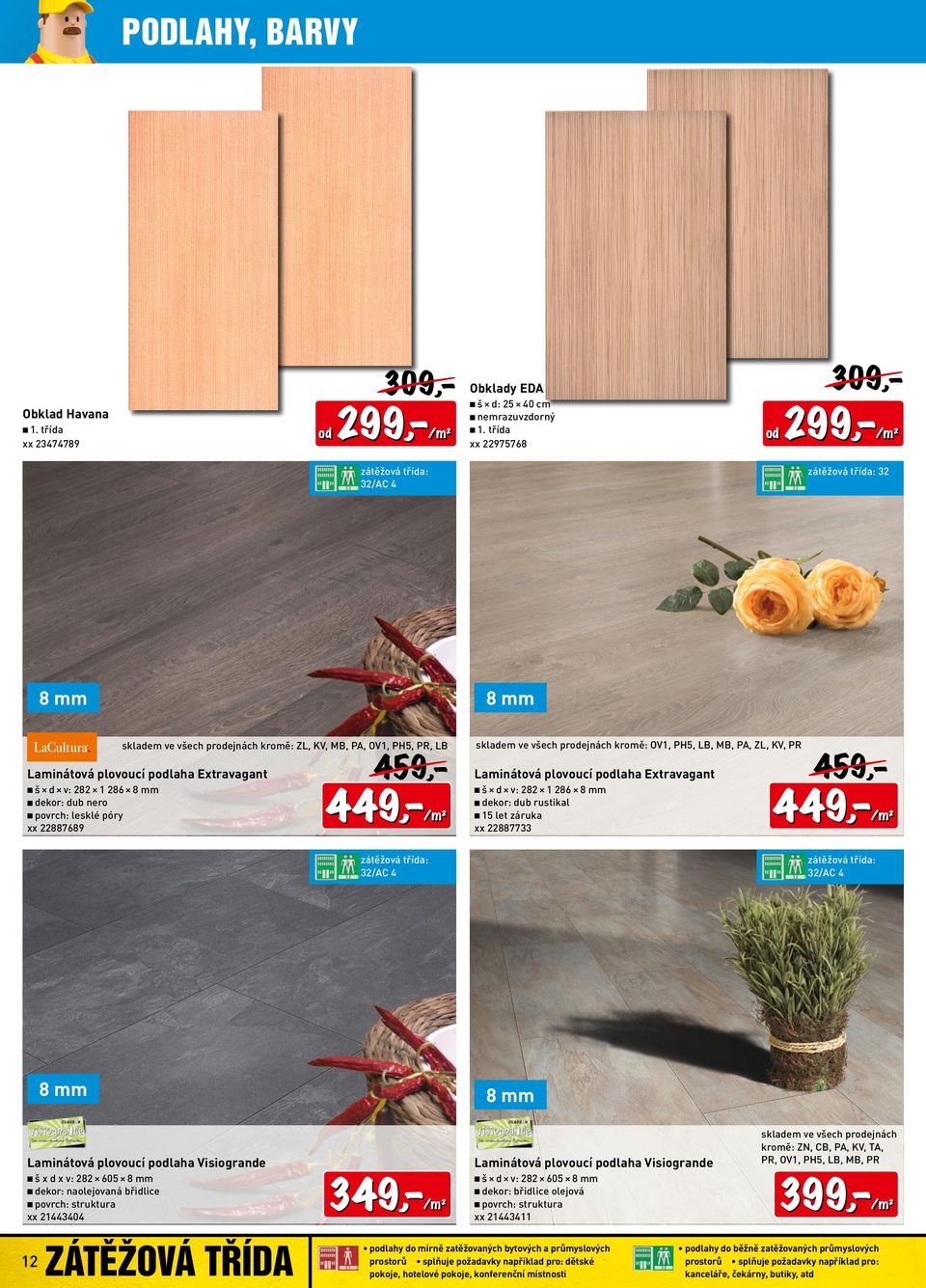 mm dekor: dub nero povrch: lesklé póry xx 887689 59, 9, /m² skladem ve všech prodejnách kromě: OV, PH5, LB, MB, PA, ZL, KV, PR Laminátová plovoucí podlaha Extravagant š d v: 8 86 8 mm dekor: dub