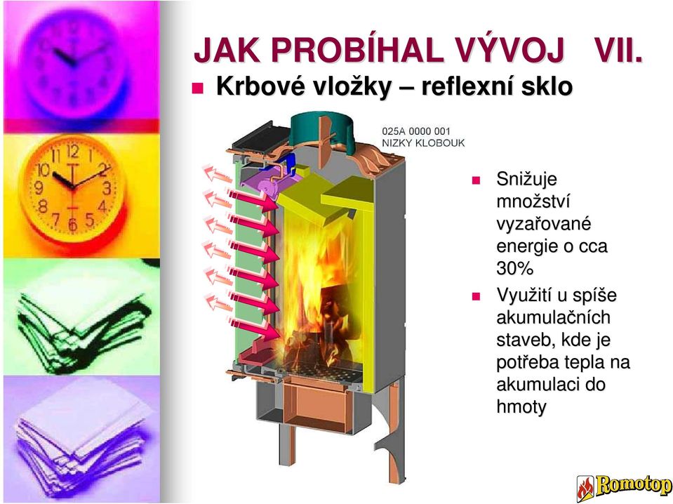 ství vyzařovan ované energie o cca 30% Využit