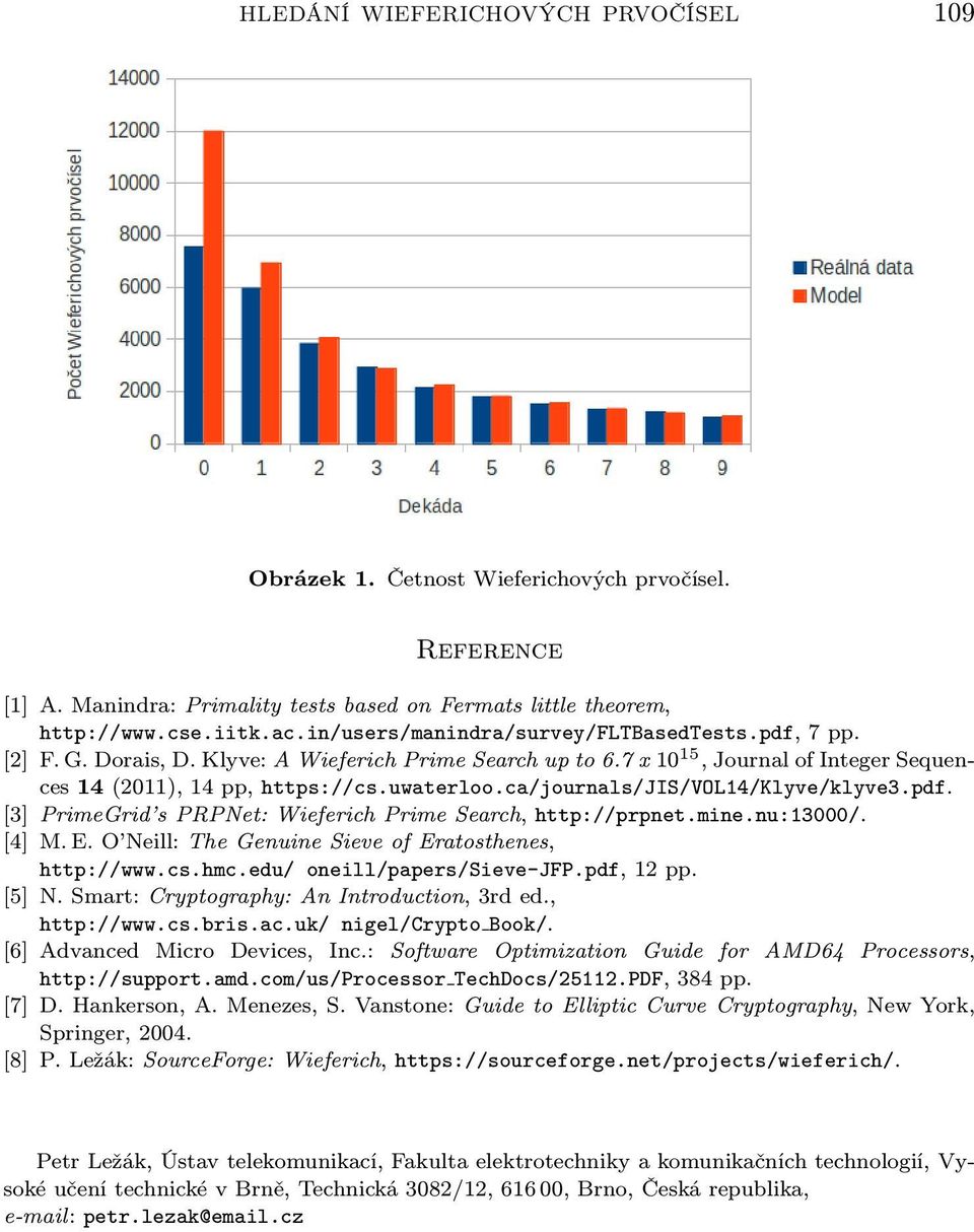 ca/journals/jis/vol14/klyve/klyve3.pdf. [3] PrimeGrid s PRPNet: Wieferich Prime Search, http://prpnet.mine.nu:13000/. [4] M. E. O Neill: The Genuine Sieve of Eratosthenes, http://www.cs.hmc.