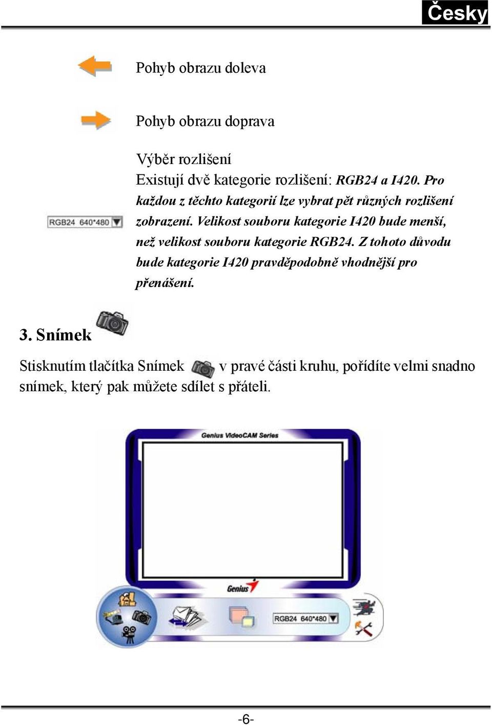 Velikost souboru kategorie I420 bude menší, než velikost souboru kategorie RGB24.