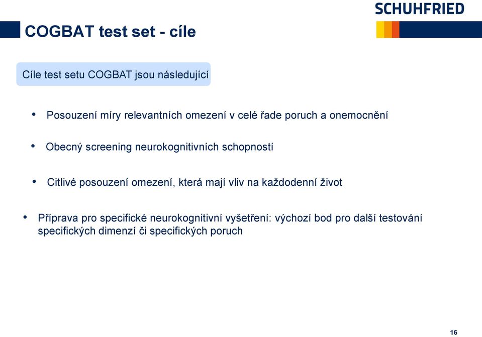 Citlivé posouzení omezení, která mají vliv na každodenní život Příprava pro specifické