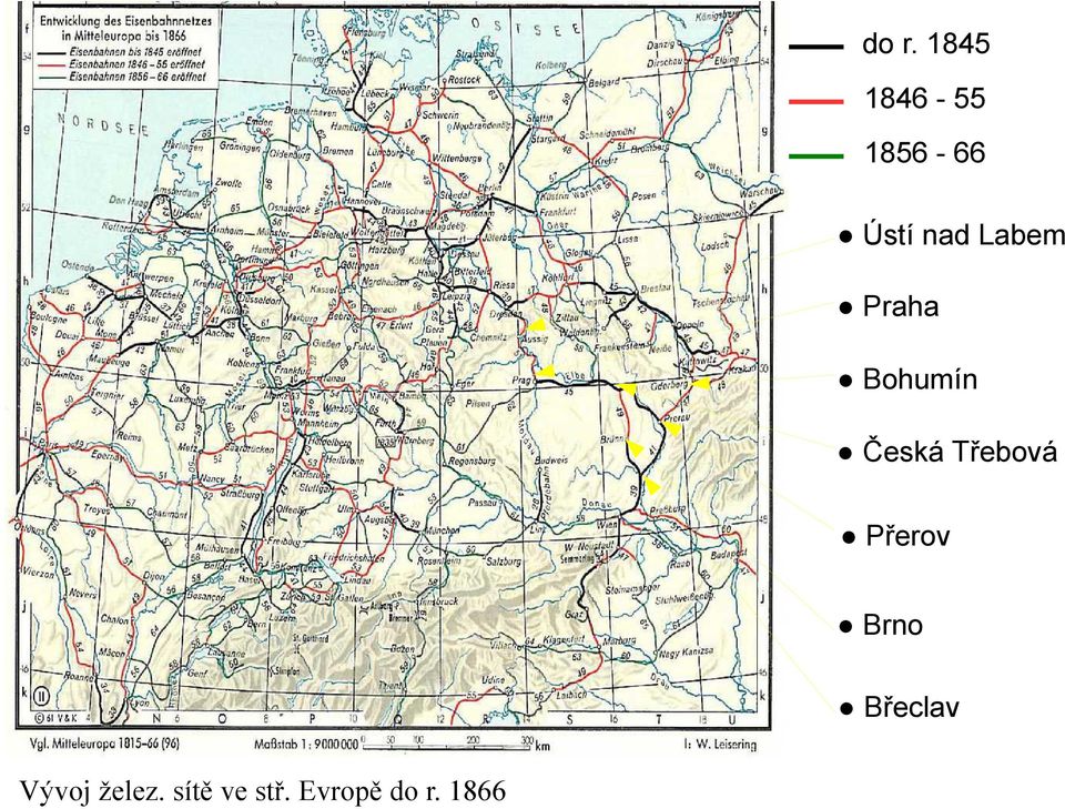 Třebová Přerov Brno Břeclav Vývoj