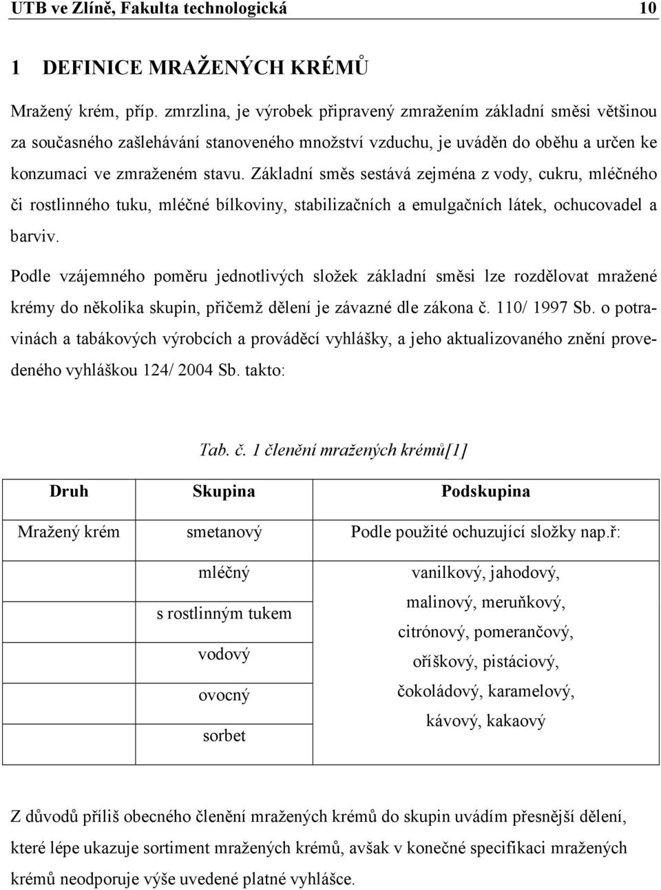 Základní směs sestává zejména z vody, cukru, mléčného či rostlinného tuku, mléčné bílkoviny, stabilizačních a emulgačních látek, ochucovadel a barviv.