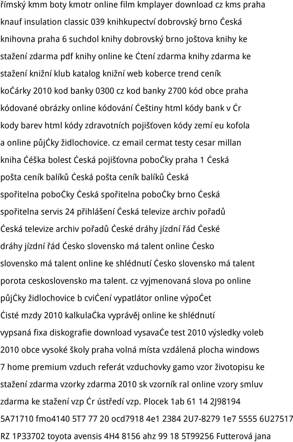 kódování češtiny html kódy bank v čr kody barev html kódy zdravotních pojišťoven kódy zemí eu kofola a online půjčky židlochovice.