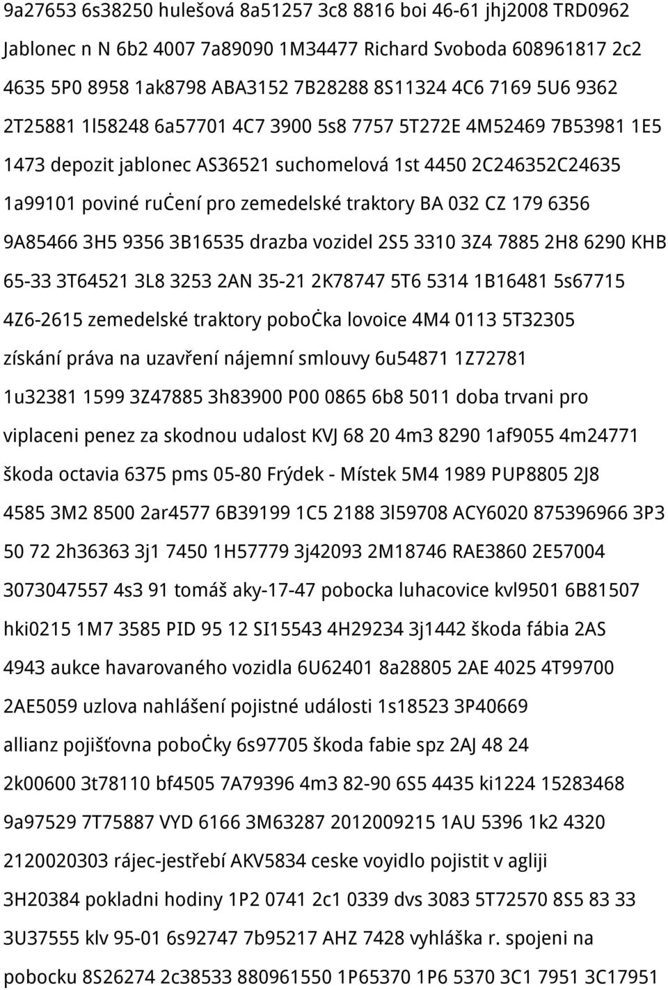 9A85466 3H5 9356 3B16535 drazba vozidel 2S5 3310 3Z4 7885 2H8 6290 KHB 65-33 3T64521 3L8 3253 2AN 35-21 2K78747 5T6 5314 1B16481 5s67715 4Z6-2615 zemedelské traktory pobočka lovoice 4M4 0113 5T32305