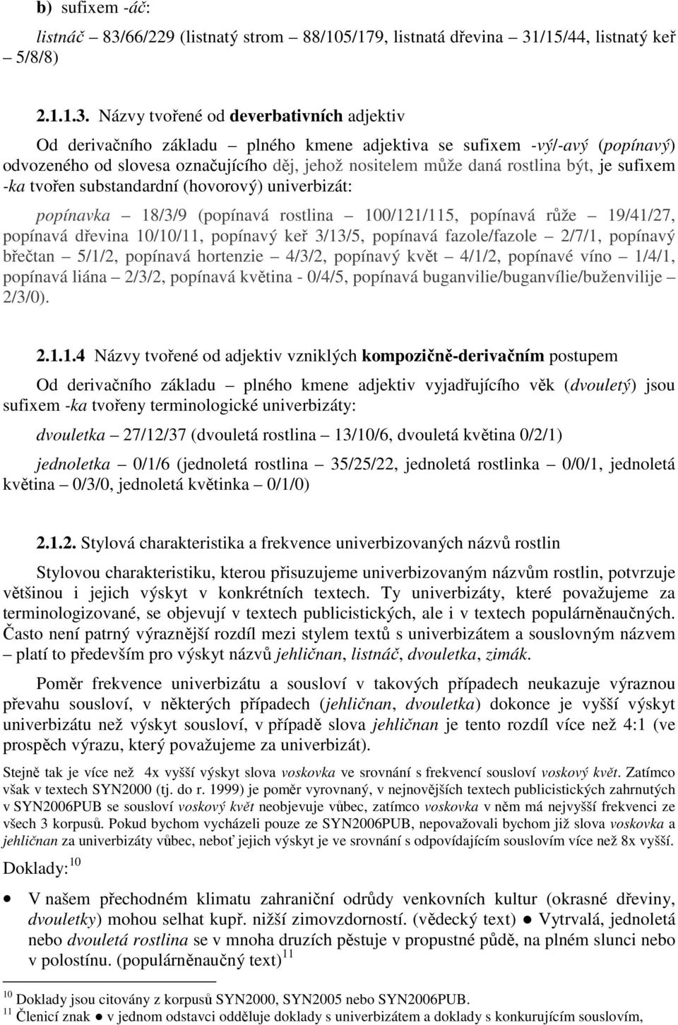 /15/44, listnatý keř 5/8/8) 2.1.1.3.