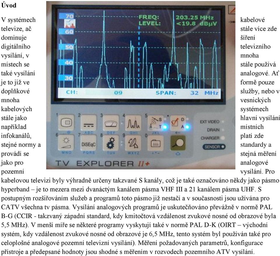 stejná měření jako pro analogové pozemní vysílání.
