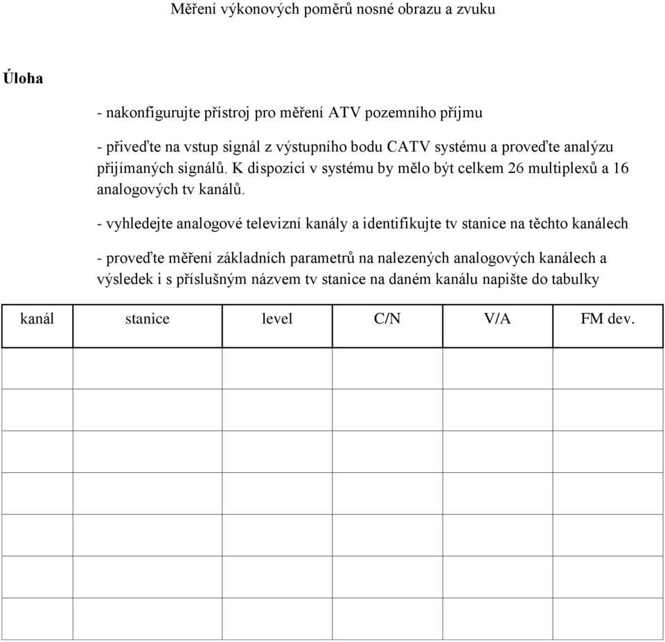 K dispozici v systému by mělo být celkem 26 multiplexů a 16 analogových tv kanálů.