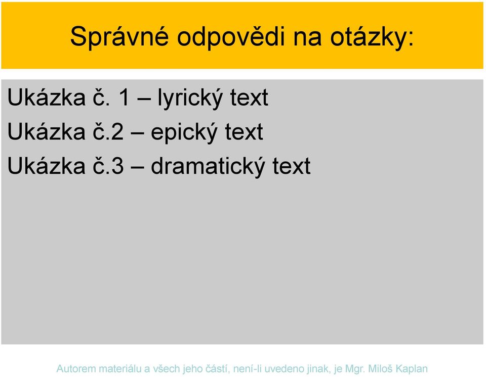 1 lyrický text Ukázka č.