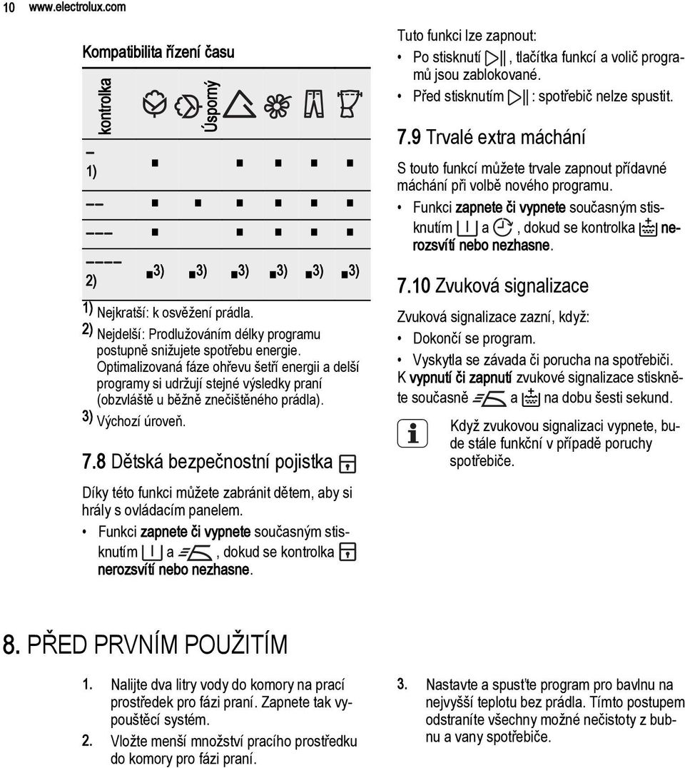 2) Nejdelší: Prodlužováním délky programu postupně snižujete spotřebu energie.