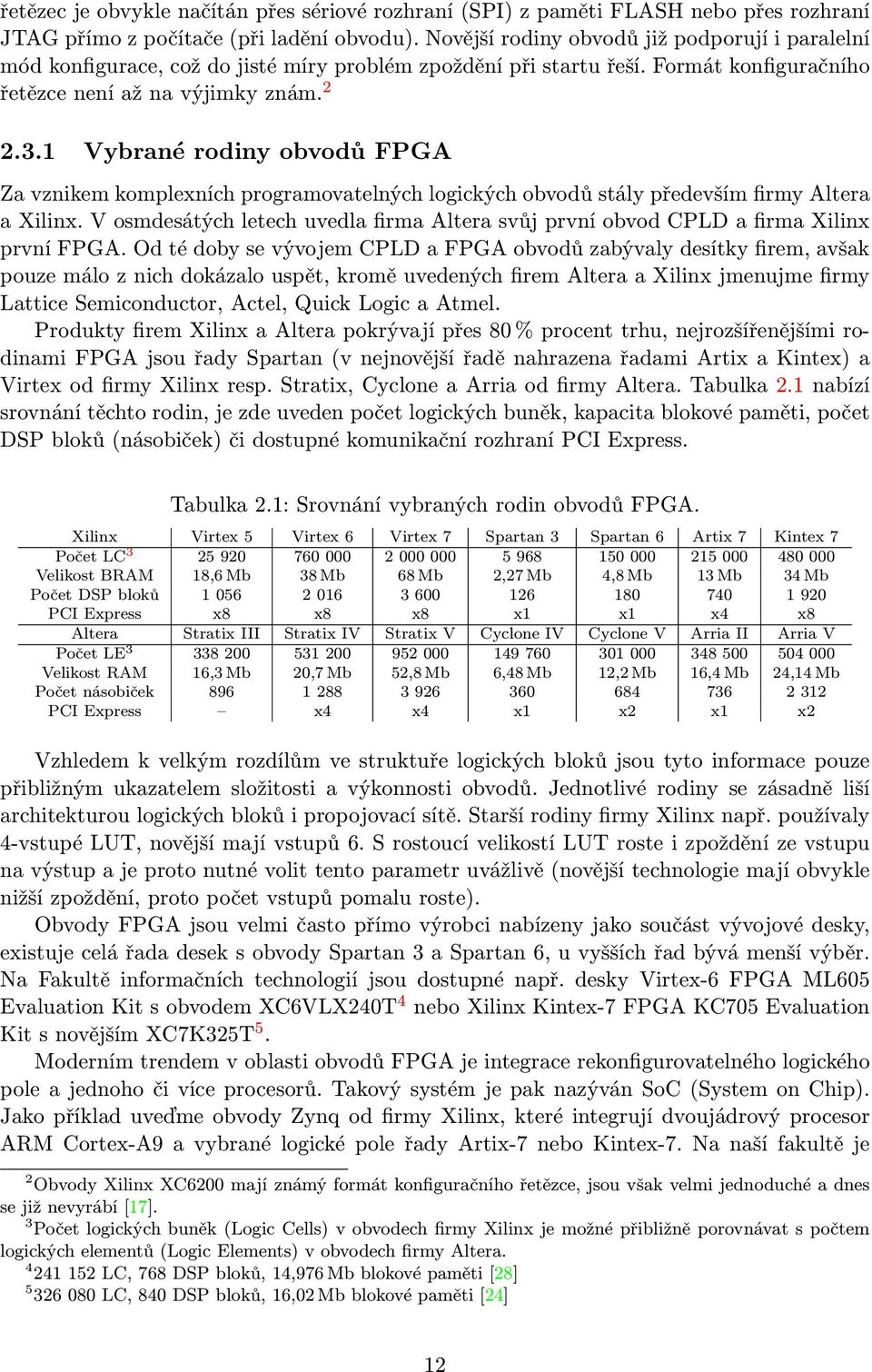 1 Vybrané rodiny obvodů FPGA Za vznikem komplexních programovatelných logických obvodů stály především firmy Altera a Xilinx.