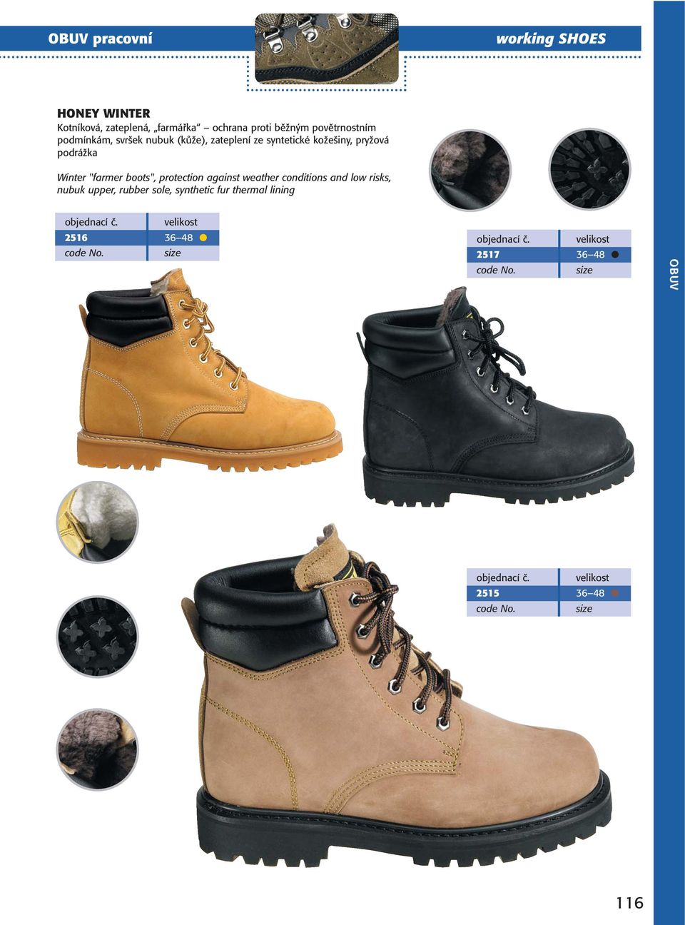 podrážka Winter "farmer boots", protection against weather conditions and low risks,