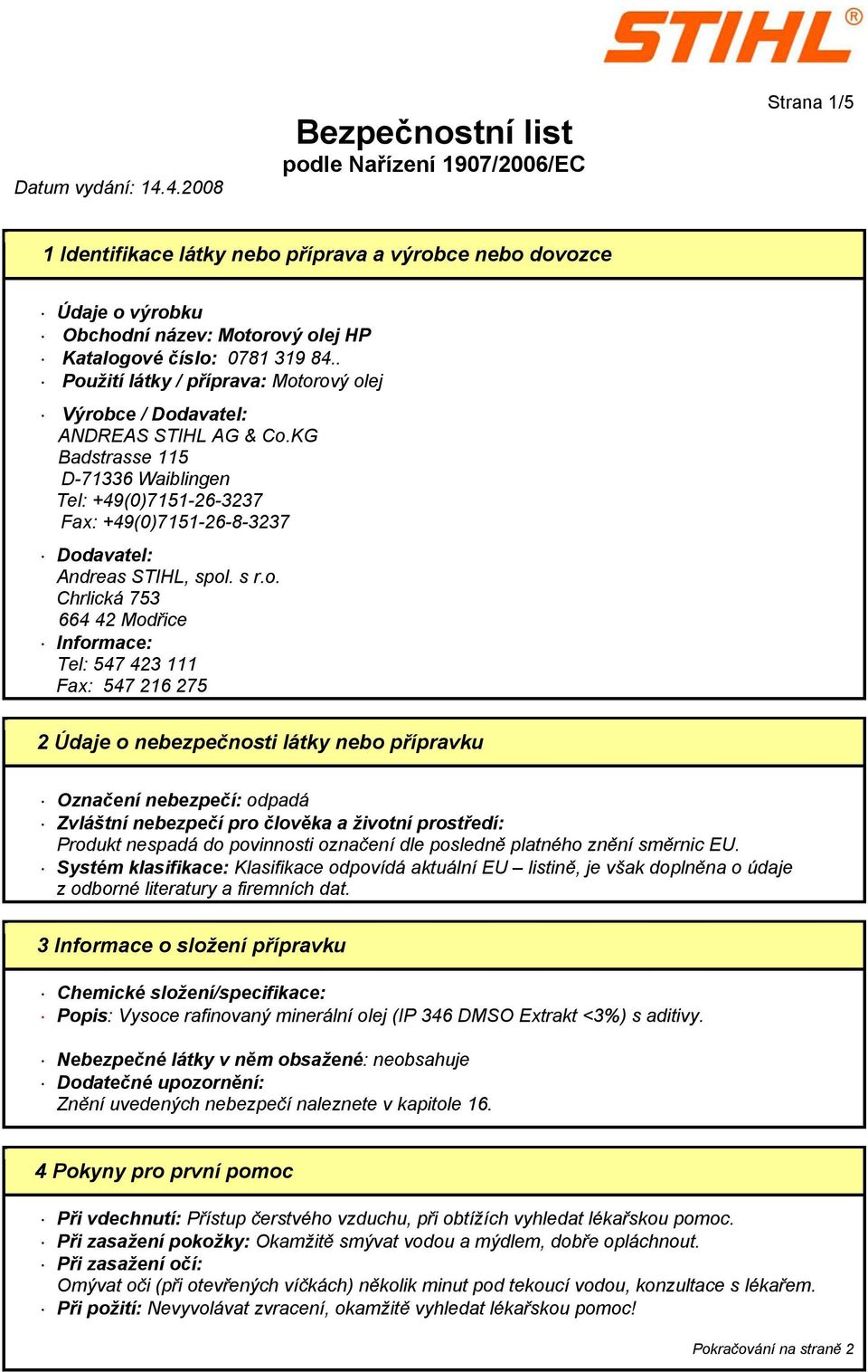 KG Badstrasse 115 D-71336 Waiblingen Tel: +49(0)7151-26-3237 Fax: +49(0)7151-26-8-3237 Dod