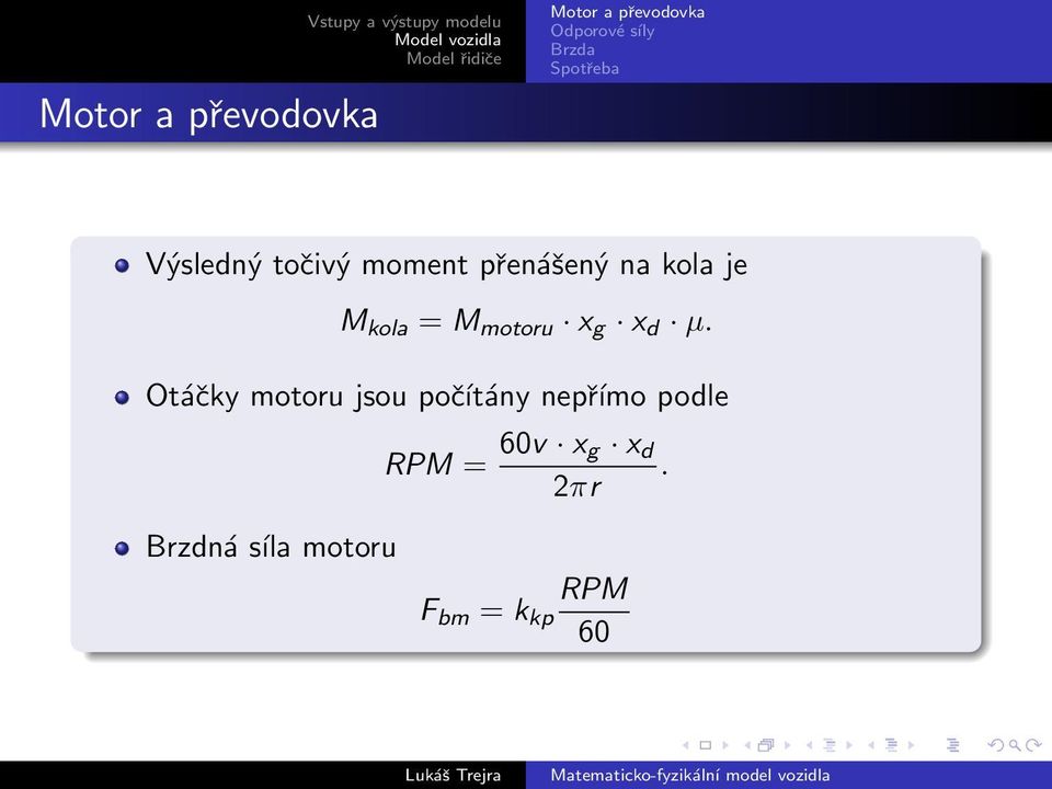 Otáčky motoru jsou počítány nepřímo podle