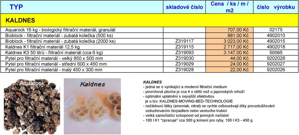 filtrační materiál - velký 850 x 500 mm Z319030 44,00 Kč 9202028 Pytel pro filtrační materiál - střední 600 x 450 mm Z319029 24,00 Kč 9202027 Pytel pro filtrační materiál - malý 450 x 300 mm Z319028