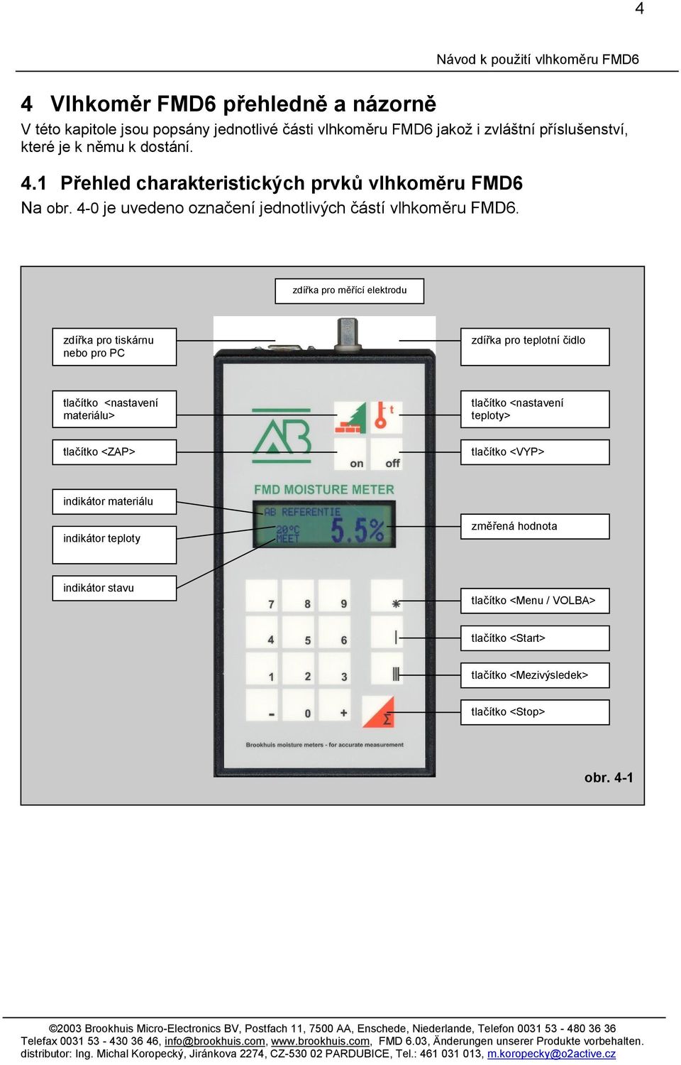 zdířka pro měřící elektrodu zdířka pro tiskárnu nebo pro PC zdířka pro teplotní čidlo tlačítko <nastavení materiálu> tlačítko <nastavení teploty> tlačítko <ZAP>