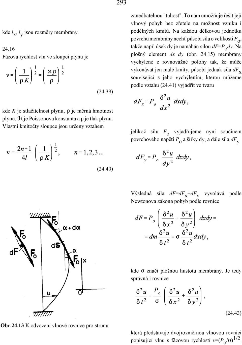 úsek dy je namáhán silou df=p o dy. Na plošný element dx dy (obr. 24.