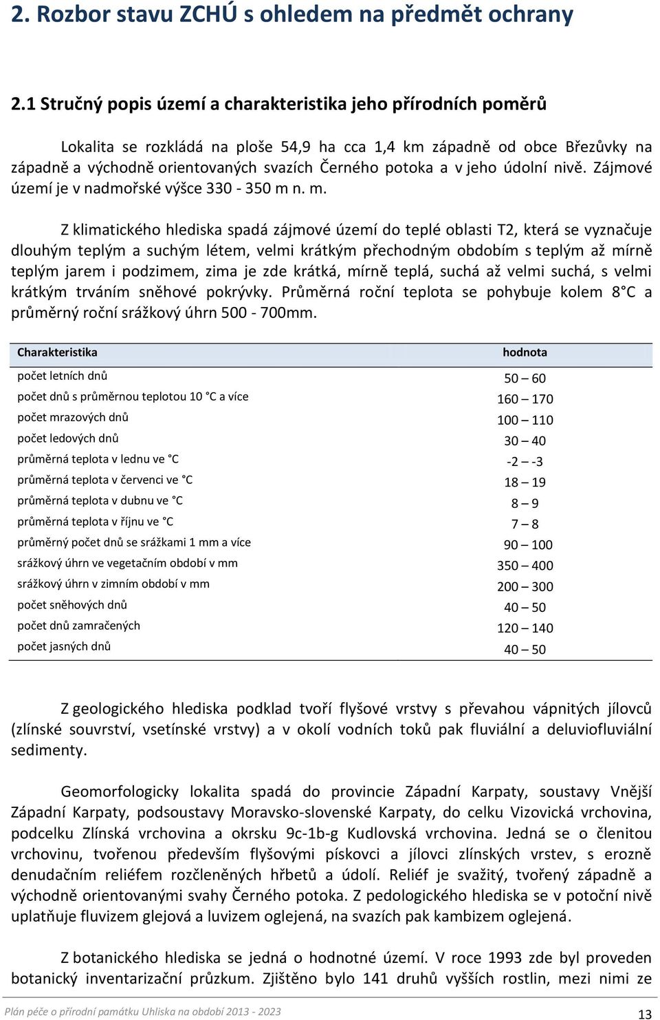 jeho údolní nivě. Zájmové území je v nadmořské výšce 330-350 m 