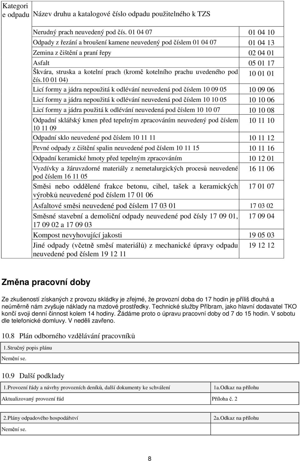 prachu uvedeného pod čís.