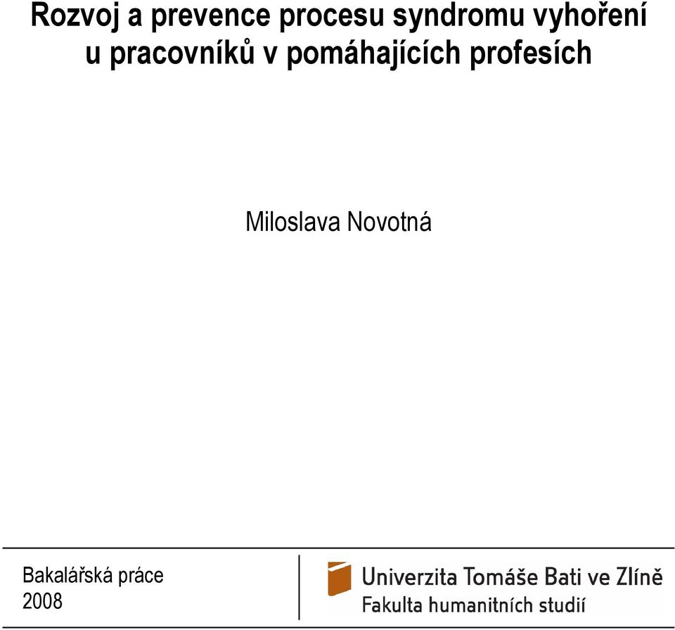 v pomáhajících profesích
