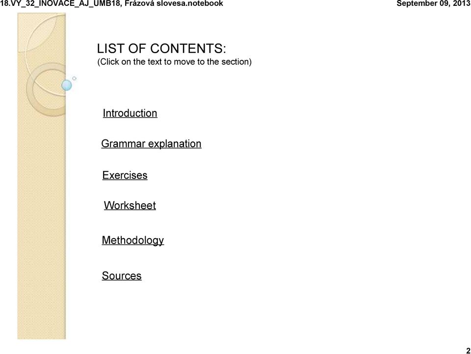 section) Worksheet