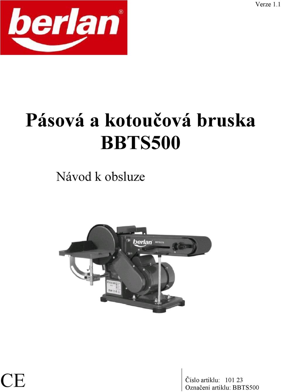 BBTS500 Návod k obsluze CE