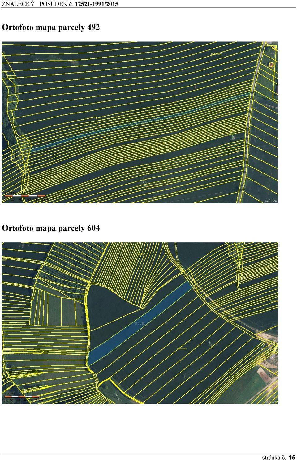 mapa parcely 492 Ortofoto