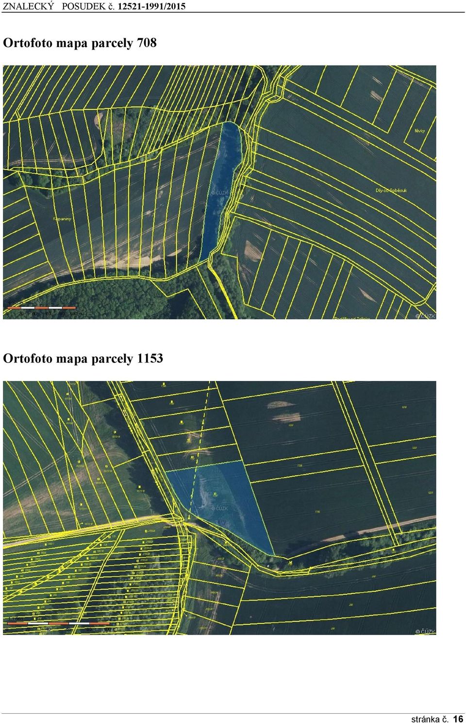 mapa parcely 708 Ortofoto