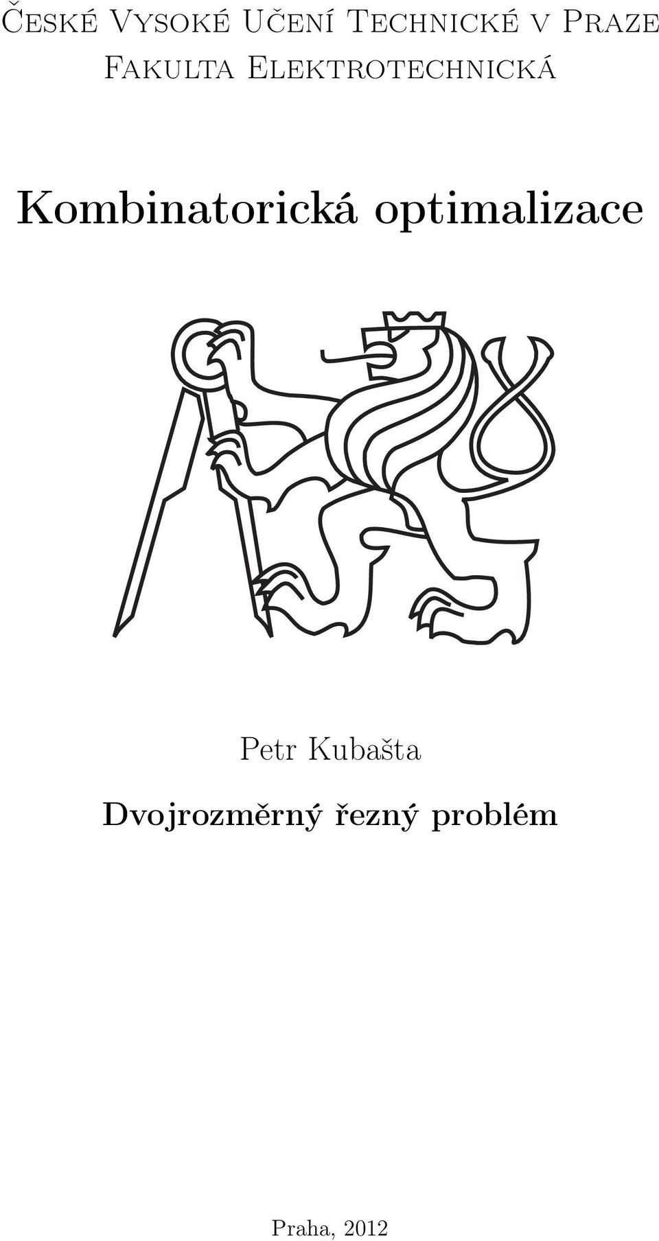 Kombinatorická optimalizace Petr