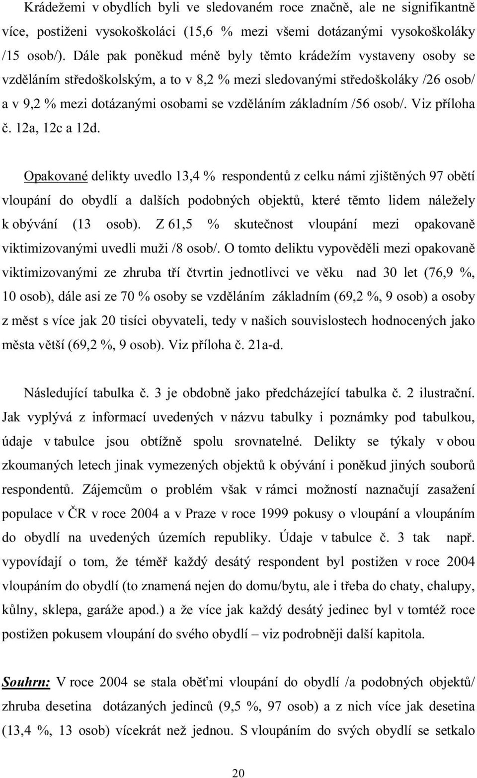 /56 osob/. Viz příloha č. 12a, 12c a 12d.