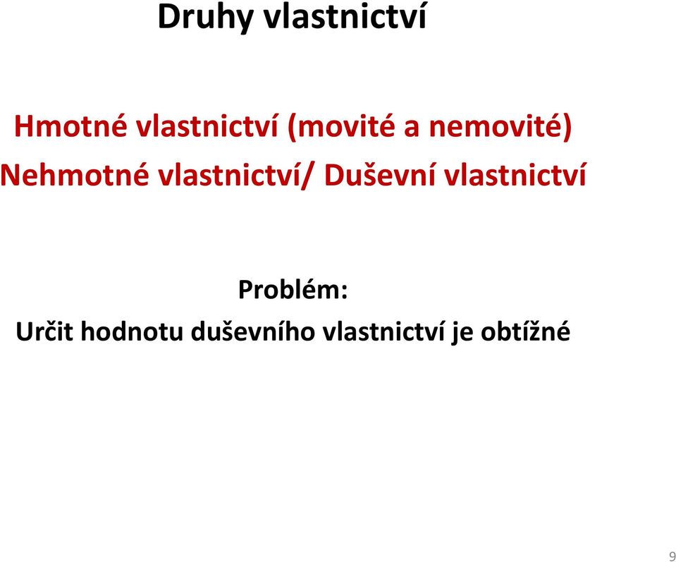 vlastnictví/ Duševní vlastnictví