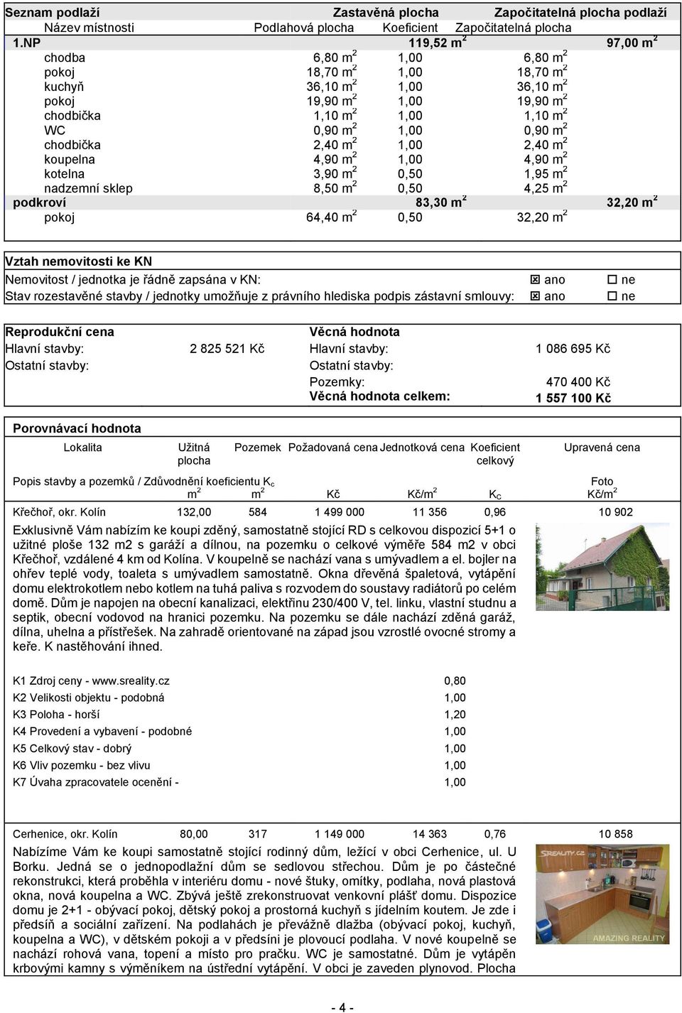 0,90 m 2 chodbička 2,40 m 2 1,00 2,40 m 2 koupelna 4,90 m 2 1,00 4,90 m 2 kotelna 3,90 m 2 0,50 1,95 m 2 nadzemní sklep 8,50 m 2 0,50 4,25 m 2 podkroví 83,30 m 2 32,20 m 2 pokoj 64,40 m 2 0,50 32,20