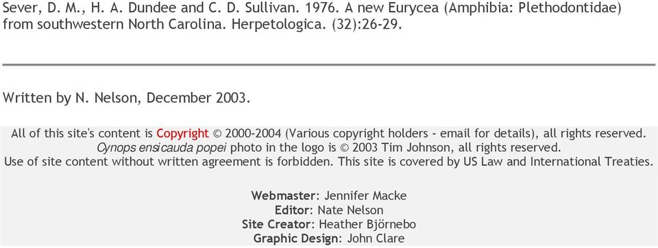 All of this site's content is Copyright 2000-2004 (Various copyright holders - email for details), all rights reserved.