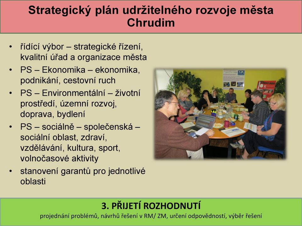 PS sociálně společenská sociální oblast, zdraví, vzdělávání, kultura, sport, volnočasové aktivity stanovení garantů