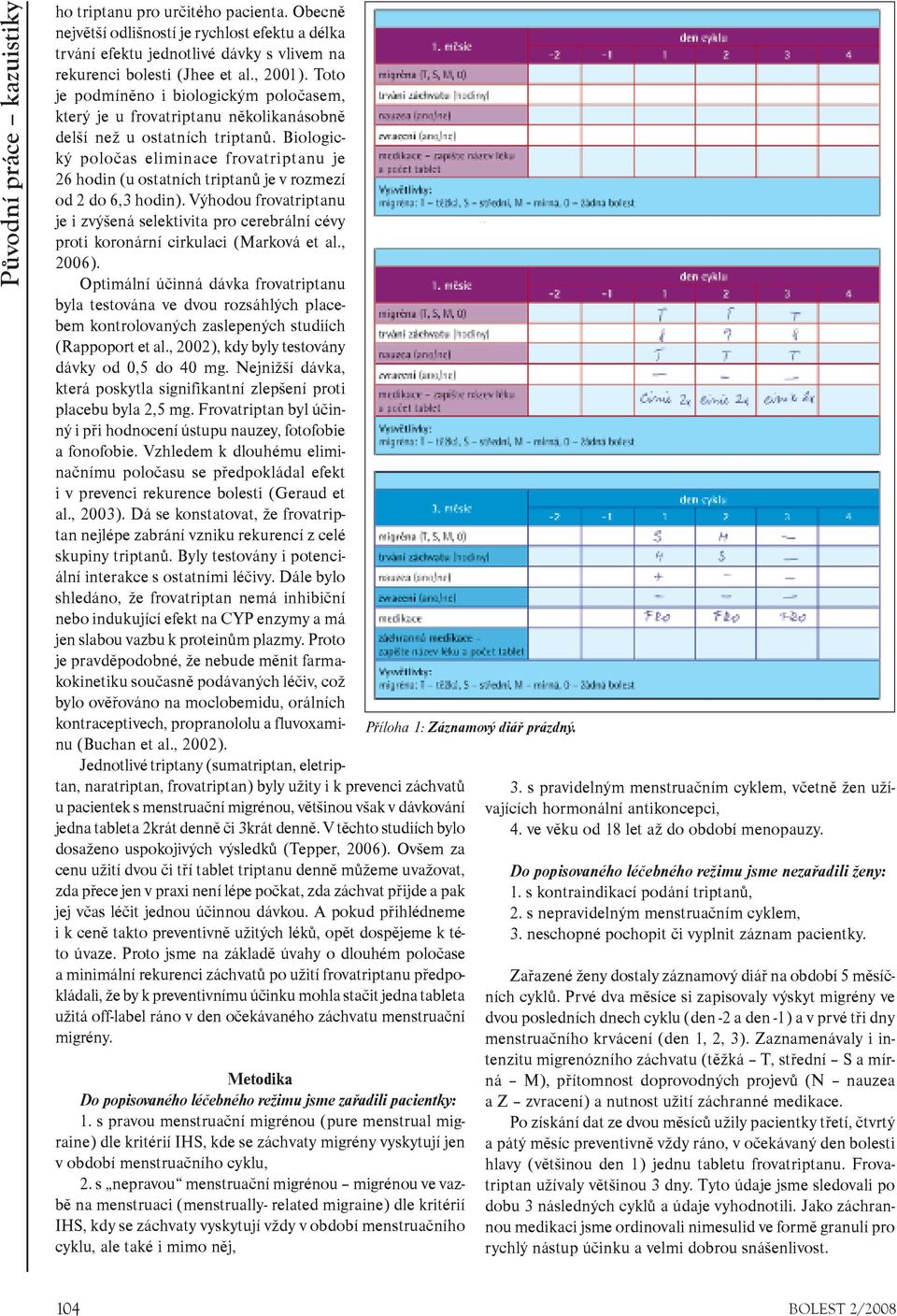 Biologický poločas eliminace frovatriptanu je 26 hodin (u ostatních triptanů je v rozmezí od 2 do 6,3 hodin).
