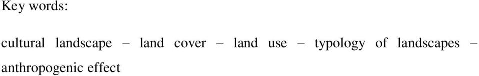 land use typology of