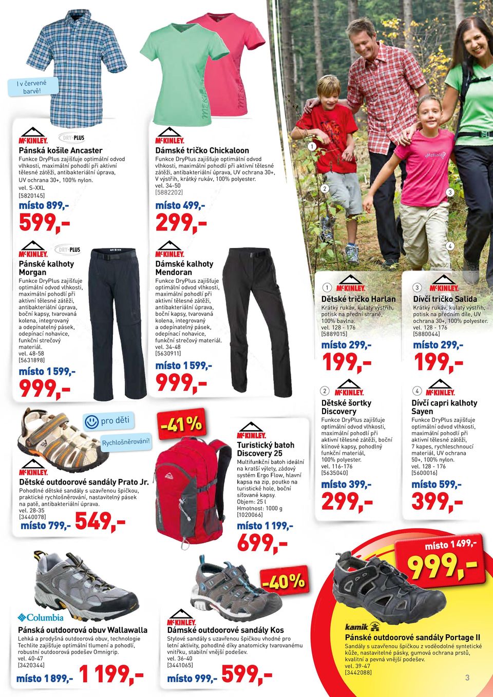 krátký rukáv, 100% polyester. vel. 34-50 [5882202] místo 299,- 1 2 3 4 pro děti Rychlošněrování! Dětské outdoorové sandály Prato Jr.
