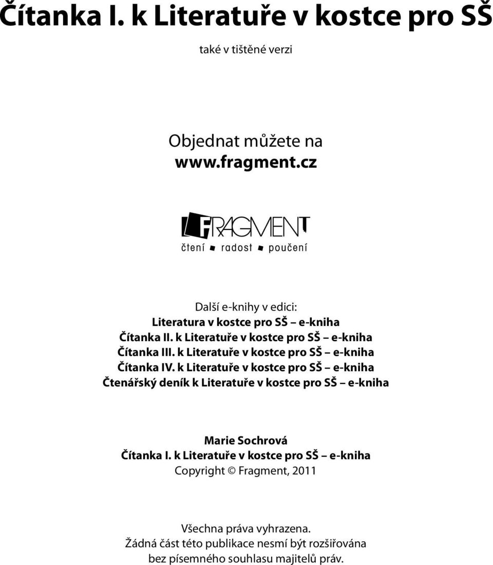 k Literatuře v kostce pro SŠ e-kniha Čítanka IV.