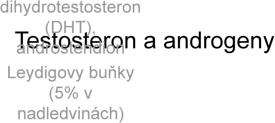 Testosteron a androgeny