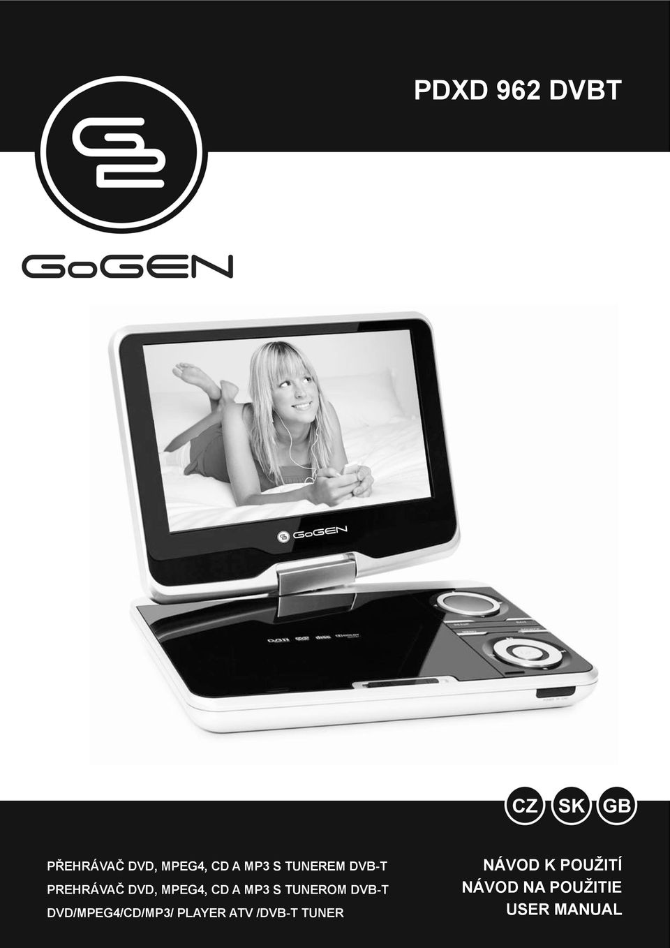 tunerom DVB-T DVD/MPEG4/CD/MP3/ PLAYER ATV