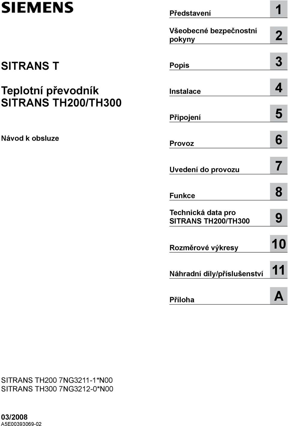 pro Rozměrové výkresy Náhradní díly/příslušenství Příloha 1 2 3 4 5 6 7 8 9 10