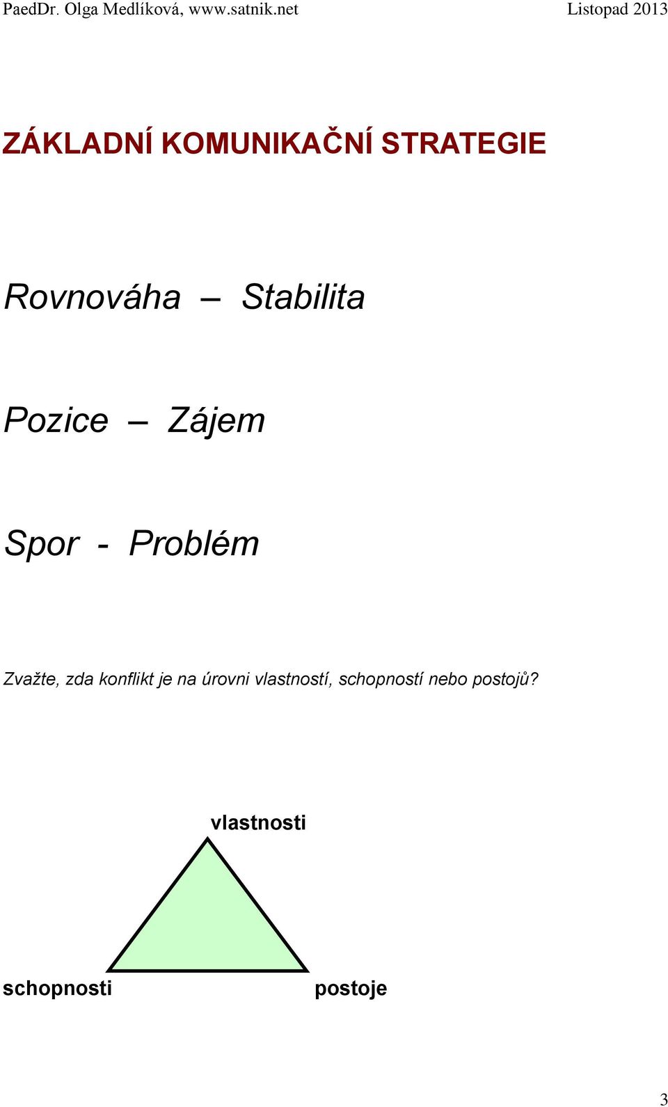 zda konflikt je na úrovni vlastností,