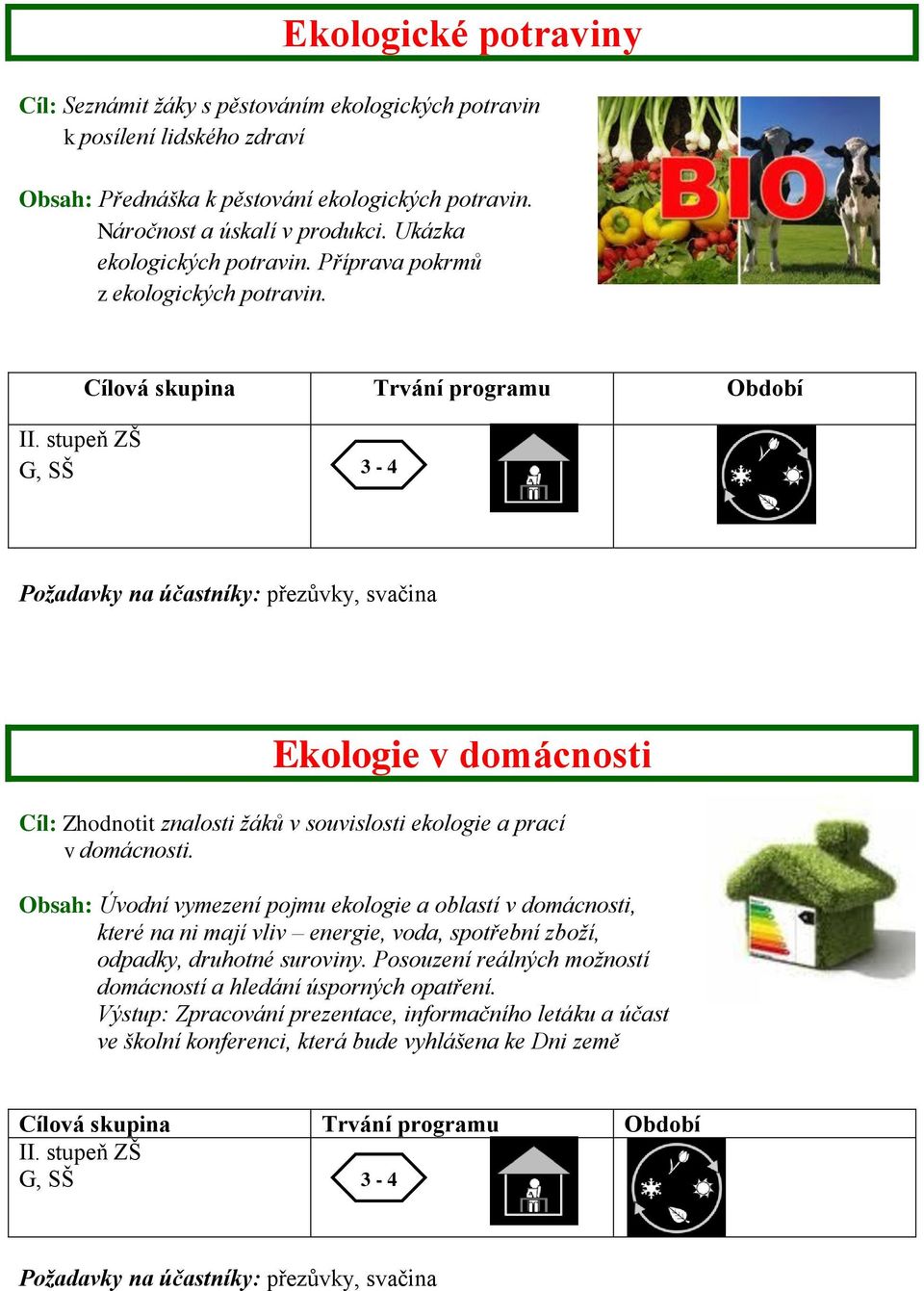 Ekologie v domácnosti Cíl: Zhodnotit znalosti žáků v souvislosti ekologie a prací v domácnosti.