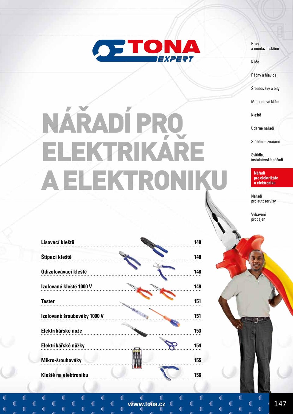 Tester 151 Izolované šroubováky 1000 V 151 Elektrikářské nože