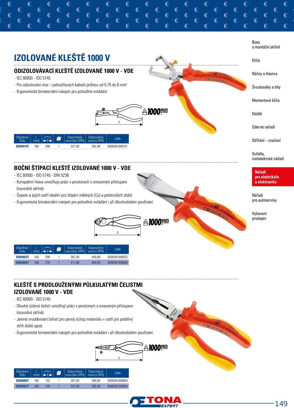 omezeným přístupem (rozvodné skříně) --Čepele a jejich ostří ideální pro štípání měkkých (Cu) a polotvrdých drátů --Ergonomické bimateriální rukojeti pro pohodlné ovládání i při dlouhodobém používání