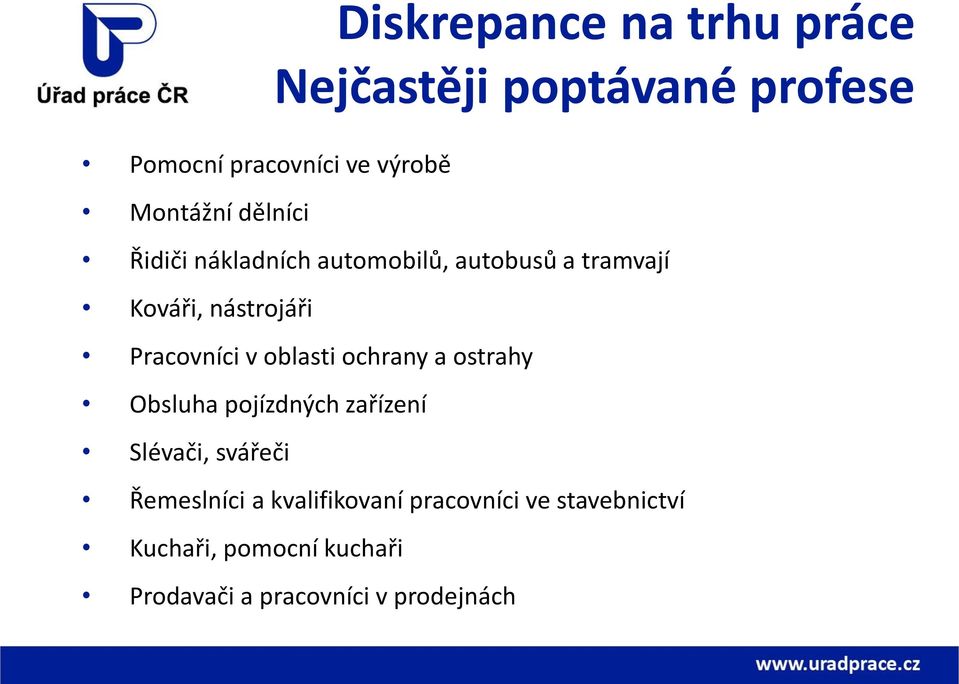 Pracovníci v oblasti ochrany a ostrahy Obsluha pojízdných zařízení Slévači, svářeči