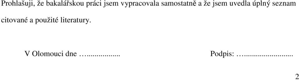 uvedla úplný seznam citované a