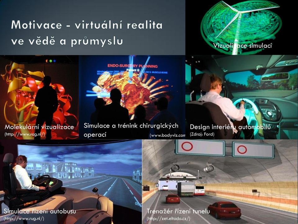 com) Design interiéru automobilů (Zdroj: Ford) Simulace řízení